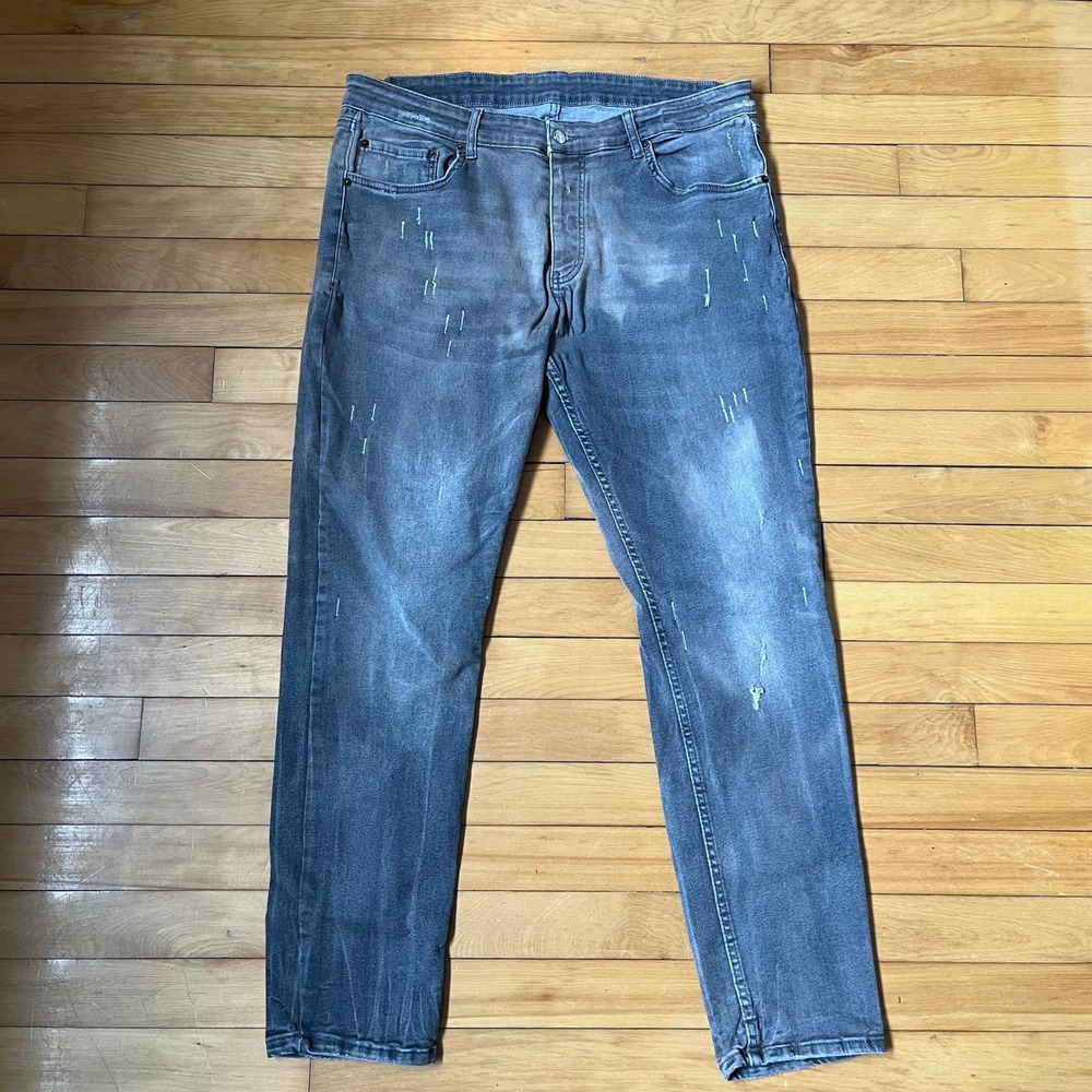 Dsquared2 36x32 Cool Guy Jean Grey Distressed Slim Straight Denim Pants 54IT